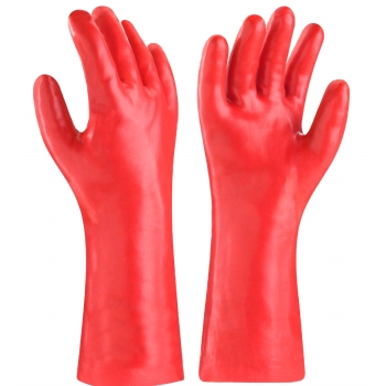 GUANTE PVC ROJO 14